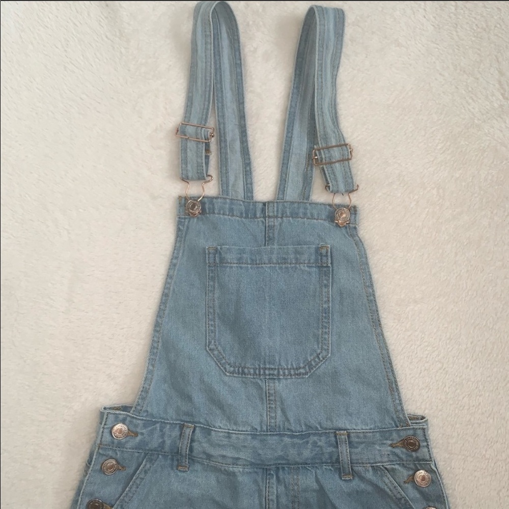 NWT Forever 21 Blue Denim Overall Dress Size SP - Picture 3 of 12